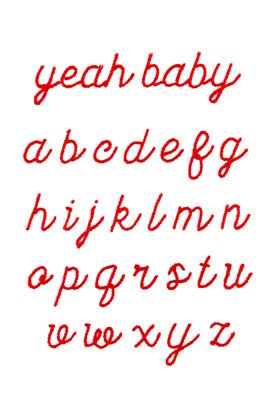 Cursive Font in DMC – PAT0050 – Downloadable PDF