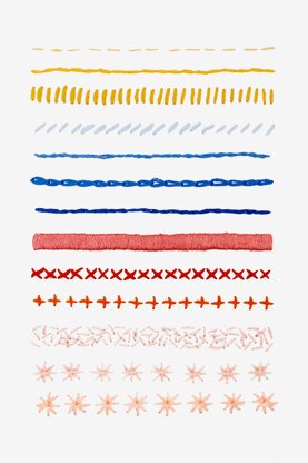 DMC Beginner Embroidery Sample – PAT1936- Downloadable PDF