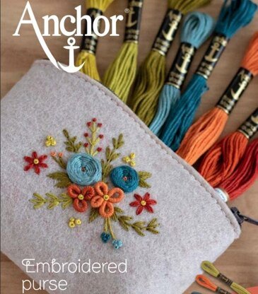 Anchor Embroidered Purse – ANC0003-38 – Downloadable PDF
